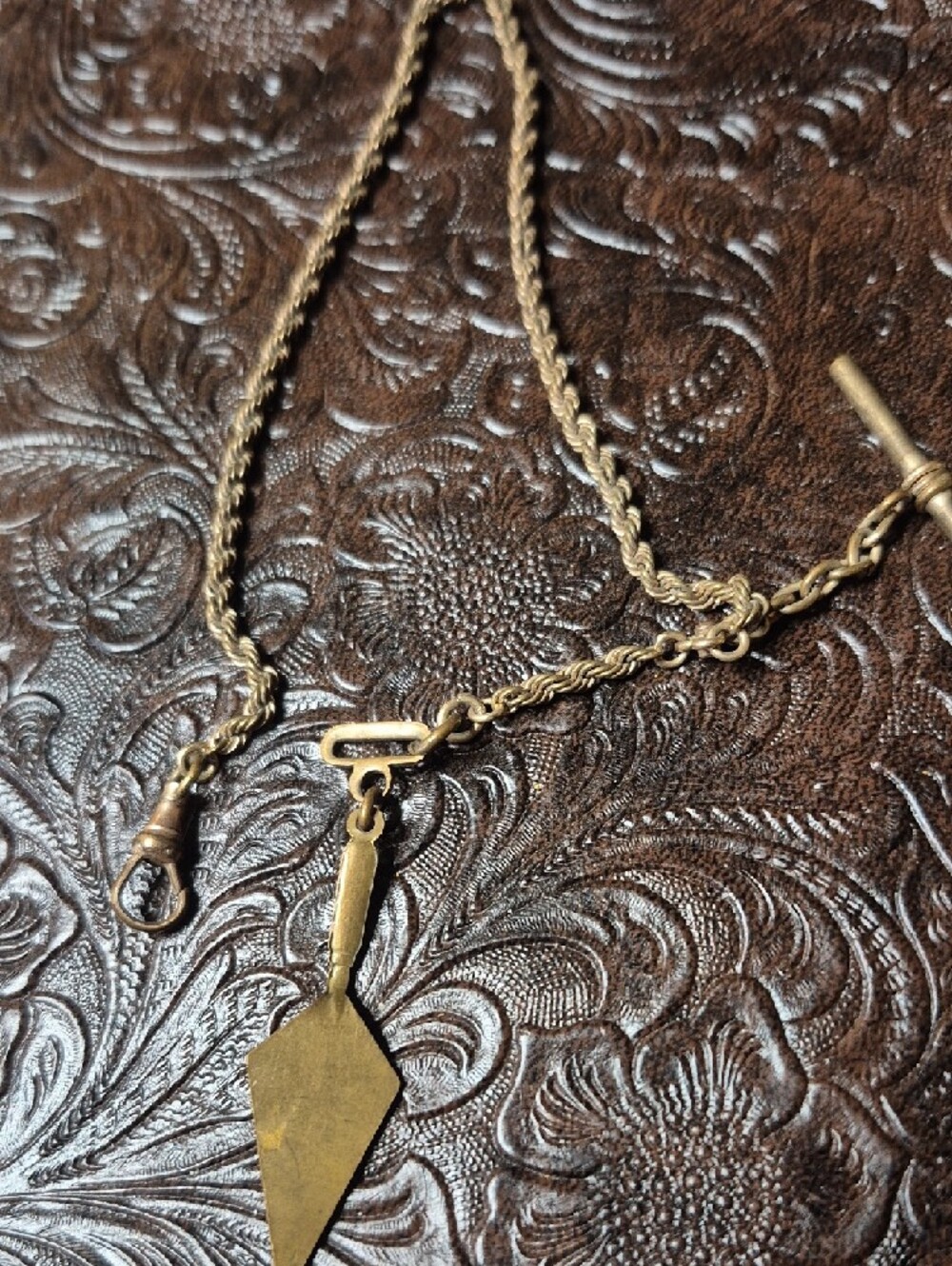 Victorian-Style Brass Trowel Masonic Watch Fob Kosmortar - Picture 4 of 7